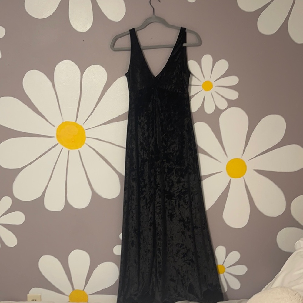 Black Velvet Bell Bottom Romper